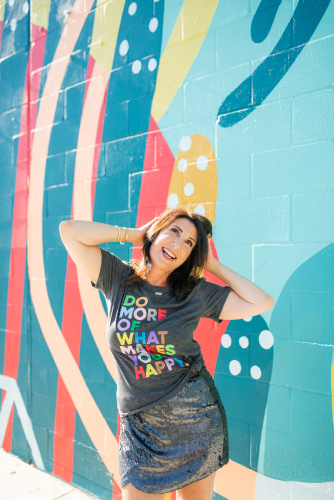 Mural with lots of color in San Diego for brand photos