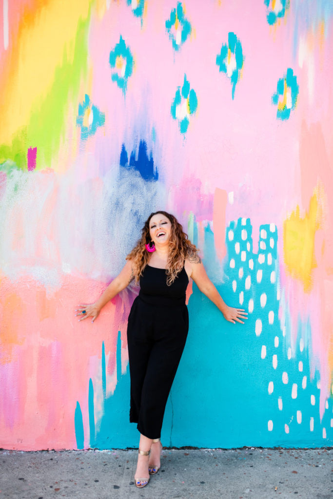 Colorful mural in downtown San Diego for an instagrammable photoshoot